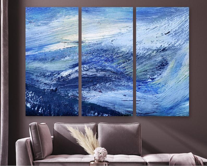 Модульная картина KIL Art Буря цветов абстракция на холсте из трех частей 156x100 см (M3_XL_351)