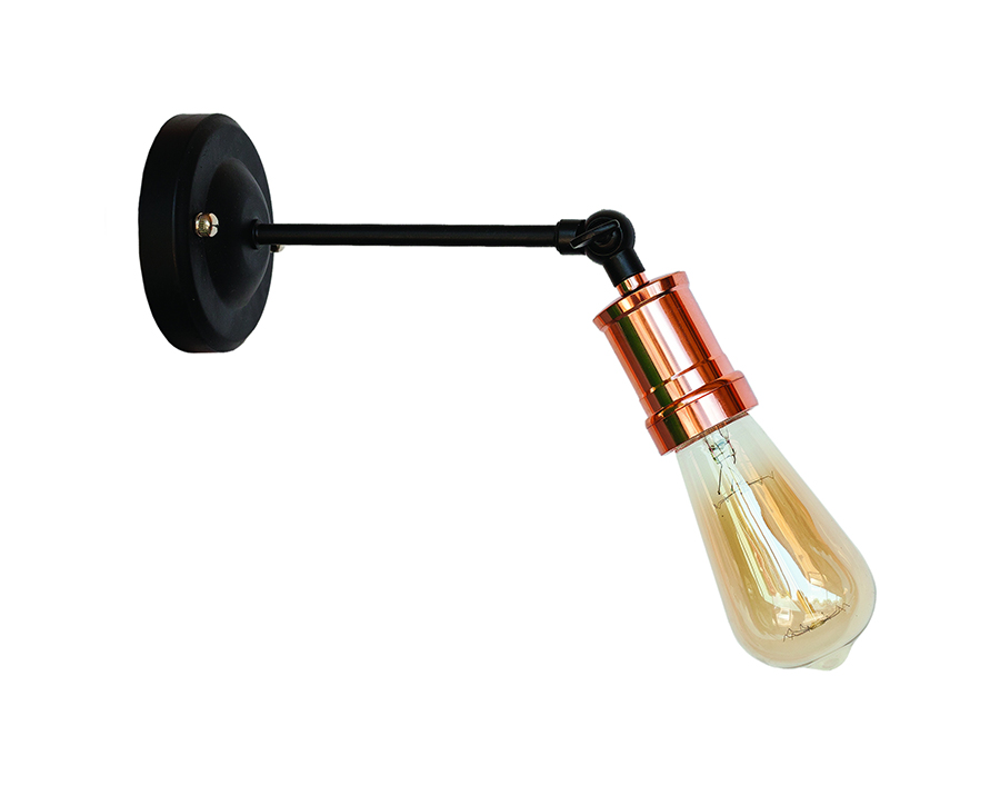 Бра Levistella Lofty подвижное с патроном AMP20 Черный/Розовое золото (1963530375)