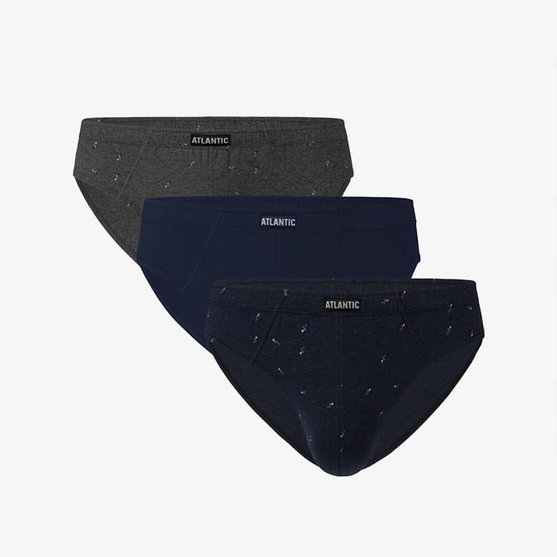 Трусы мужские спорт Atlantic S 3 шт. Szm/Gra/Grm (3MP 100)