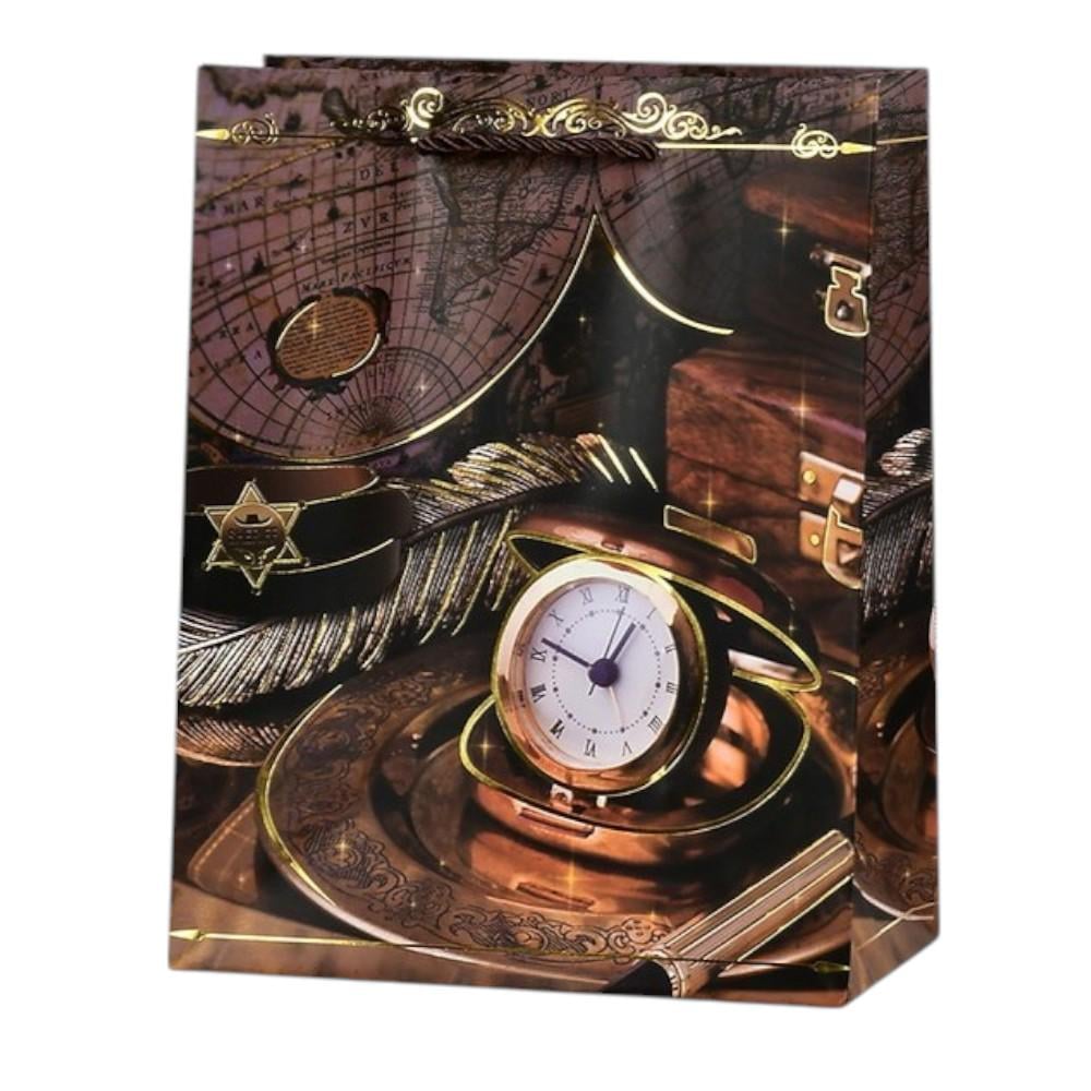 Подарунковий пакет Stenson Antique R33152-M для чоловіків з ручками 26х32х10 см Різнобарвний (25441592)