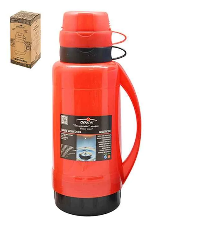 Термос пластиковый со стеклянной колбой Stenson 1,8 л (MMS-MT-3320)