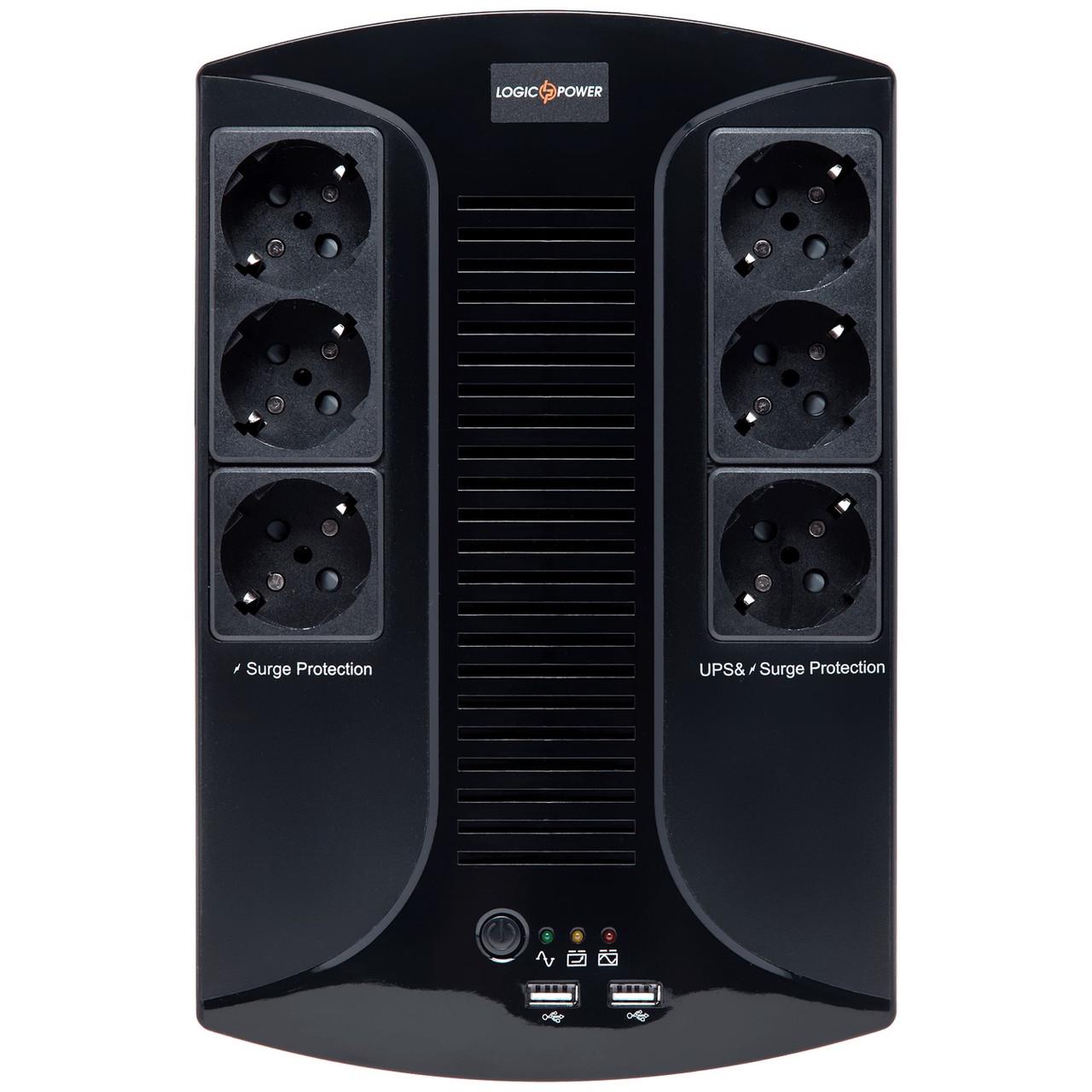 ДБЖ LogicPower LP 650VA-6PS (455Вт) лінійно-інтерактивний - фото 2