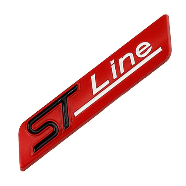 Эмблема ST line Ford металл 8,3х1,6 см Красный матовый (1725146355)