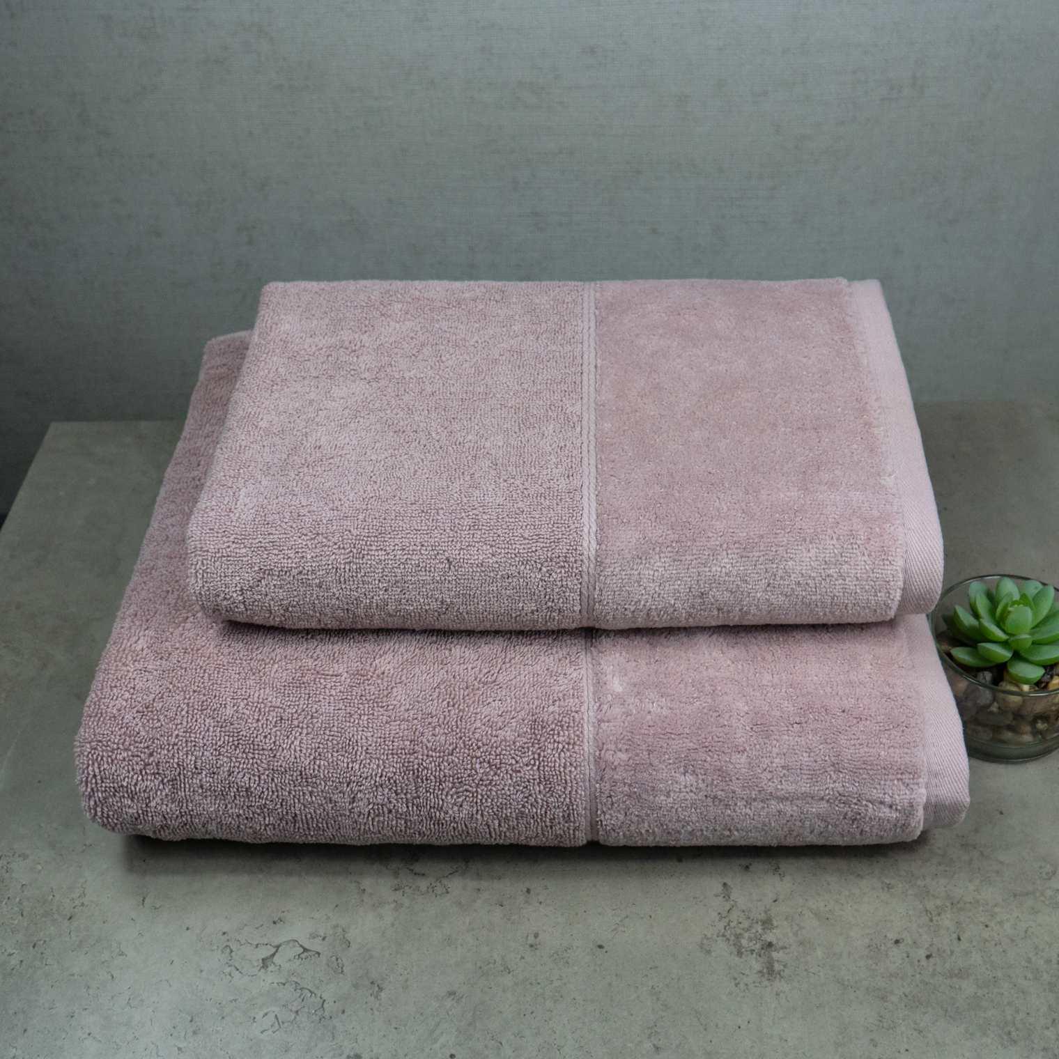 Набор полотенец GM Textile Milado велюр/махра 50x90 см/70x140 см 2 шт. Кремовый (550-milado-k2-cream-1)