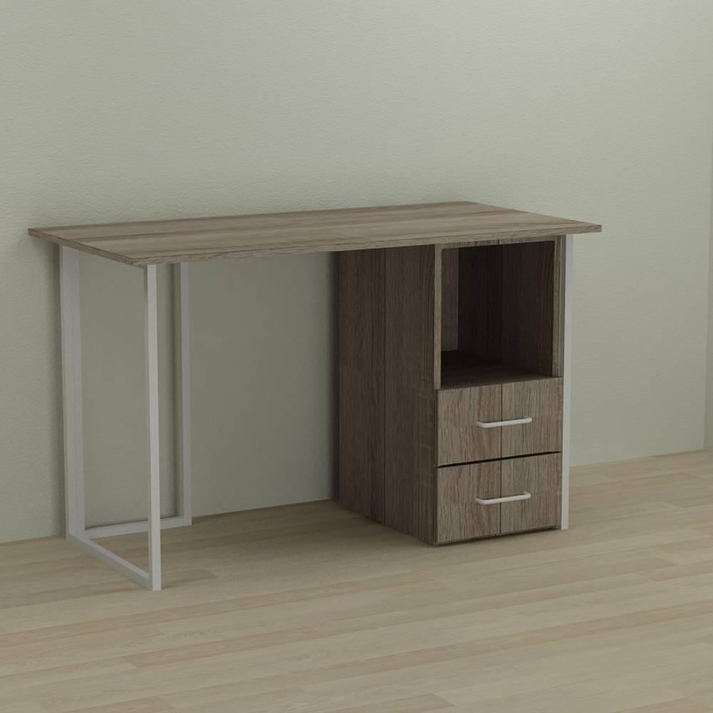Письменный стол Ferrum-decor Отто ДСП 16 мм 75x140x60 см Белый/Дуб Сонома Трюфель (FRD-101033)