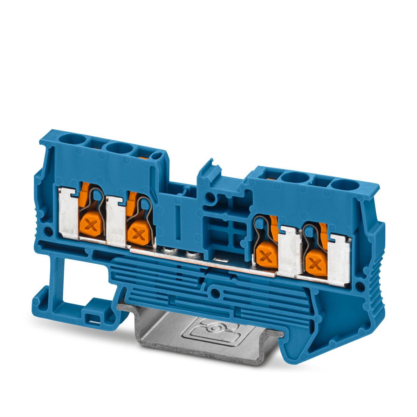 Клема прохідна Phoenix Contact XT 2,5-QUATTRO BU 800В 24А Push-X 0,5-4 мм² Cиній (1343130)