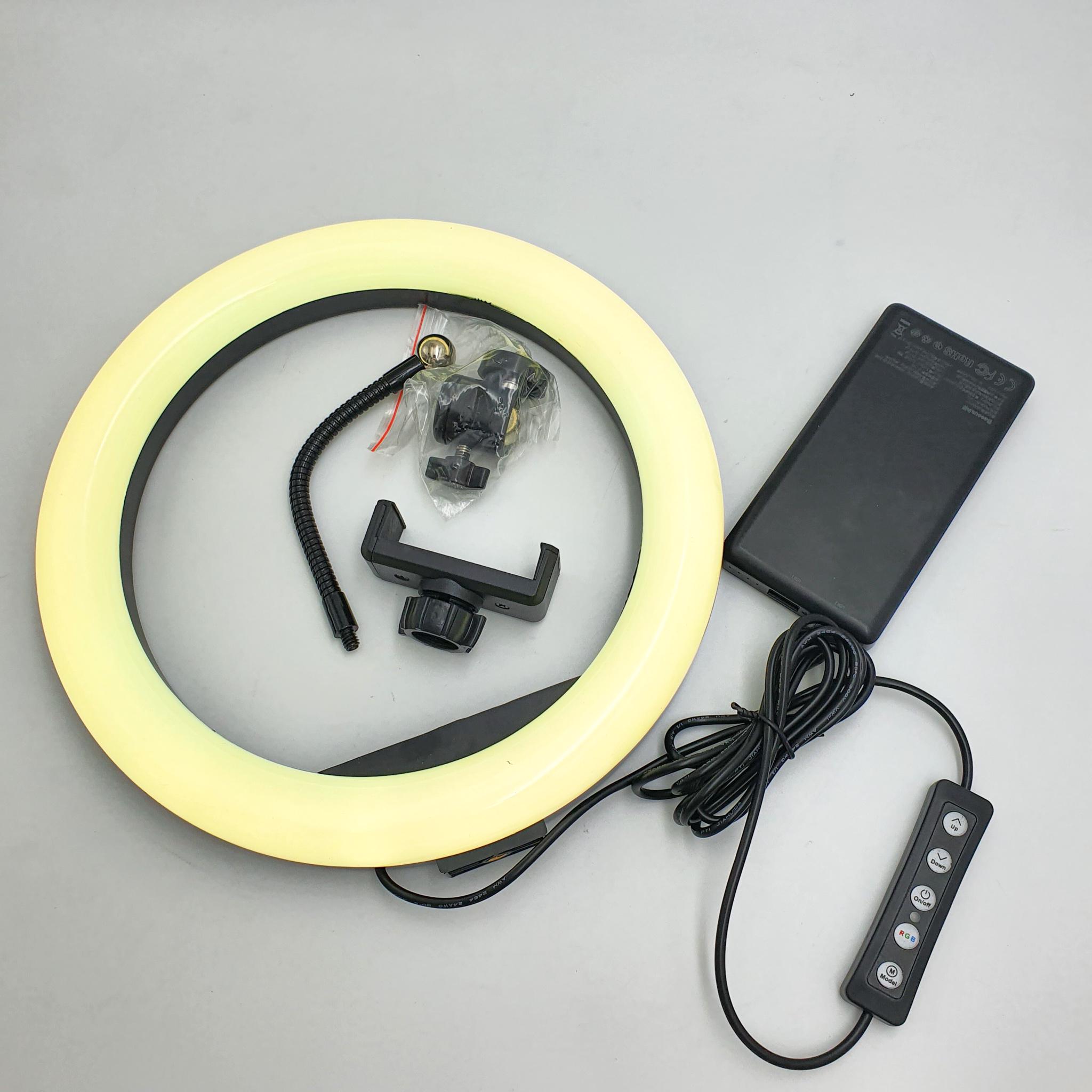 Кольцевая LED лампа с пультом 36см RGB 8 цветов кольцевой свет RING LIGHT MJ36 - фото 9