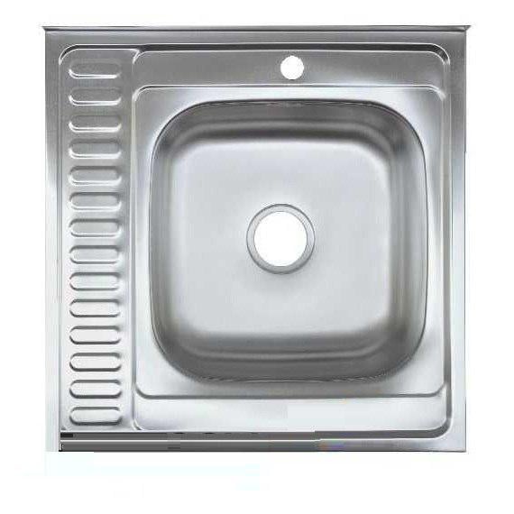 Мойка накладная Platinum 6060 600.600 0,5/160 R Саты наружная без сифона (29922343)