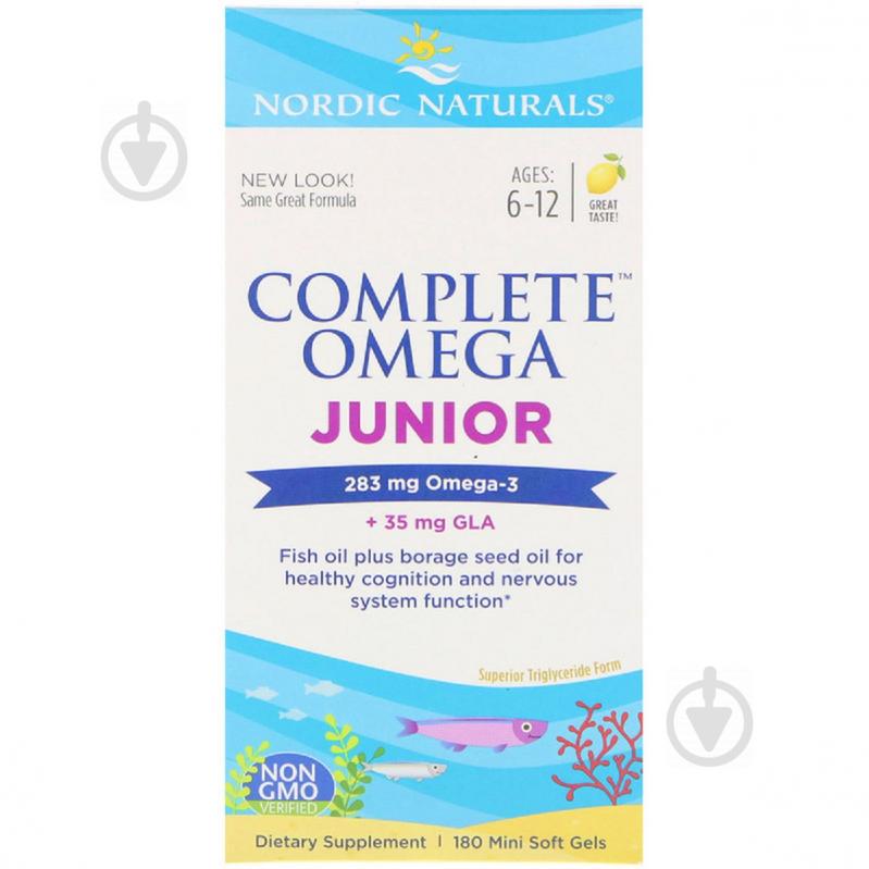 Рыбий жир для подростков Nordic Naturals Complete Omega Junior 283 мг 180 капсул (NOR02775)