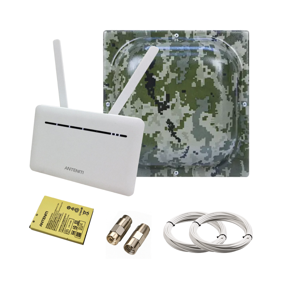 Комплект ANTENITI B535 4G с аккумулятором и антенна MarketNet T800 18 дБ