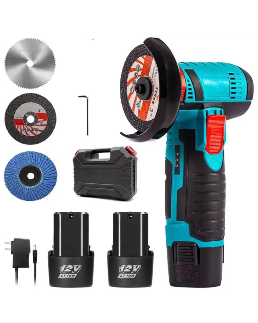 Болгарка акумуляторна 12V у валізі/2 акумулятори W-153-7 (234575225)