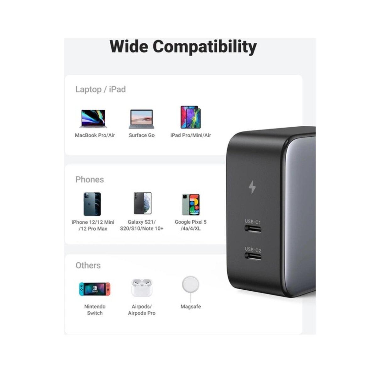 Зарядное устройство UGREEN CD254 100W Black - фото 3