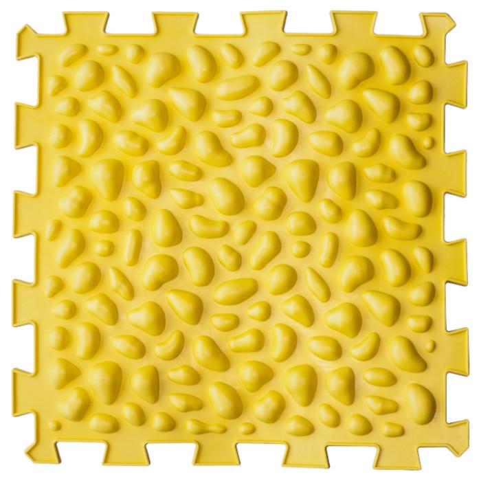 Коврик массажный пазл галька Желтый