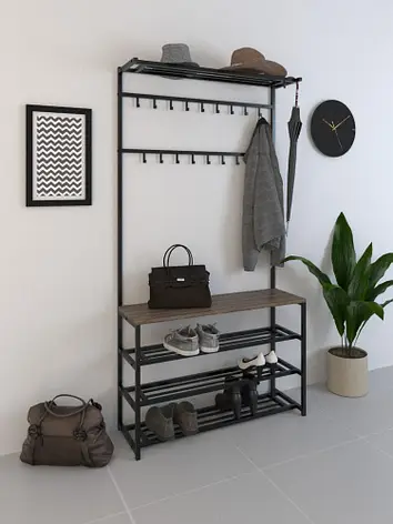 Прихожая SUNRISE 4-100 Черный/Трюфель (55660)