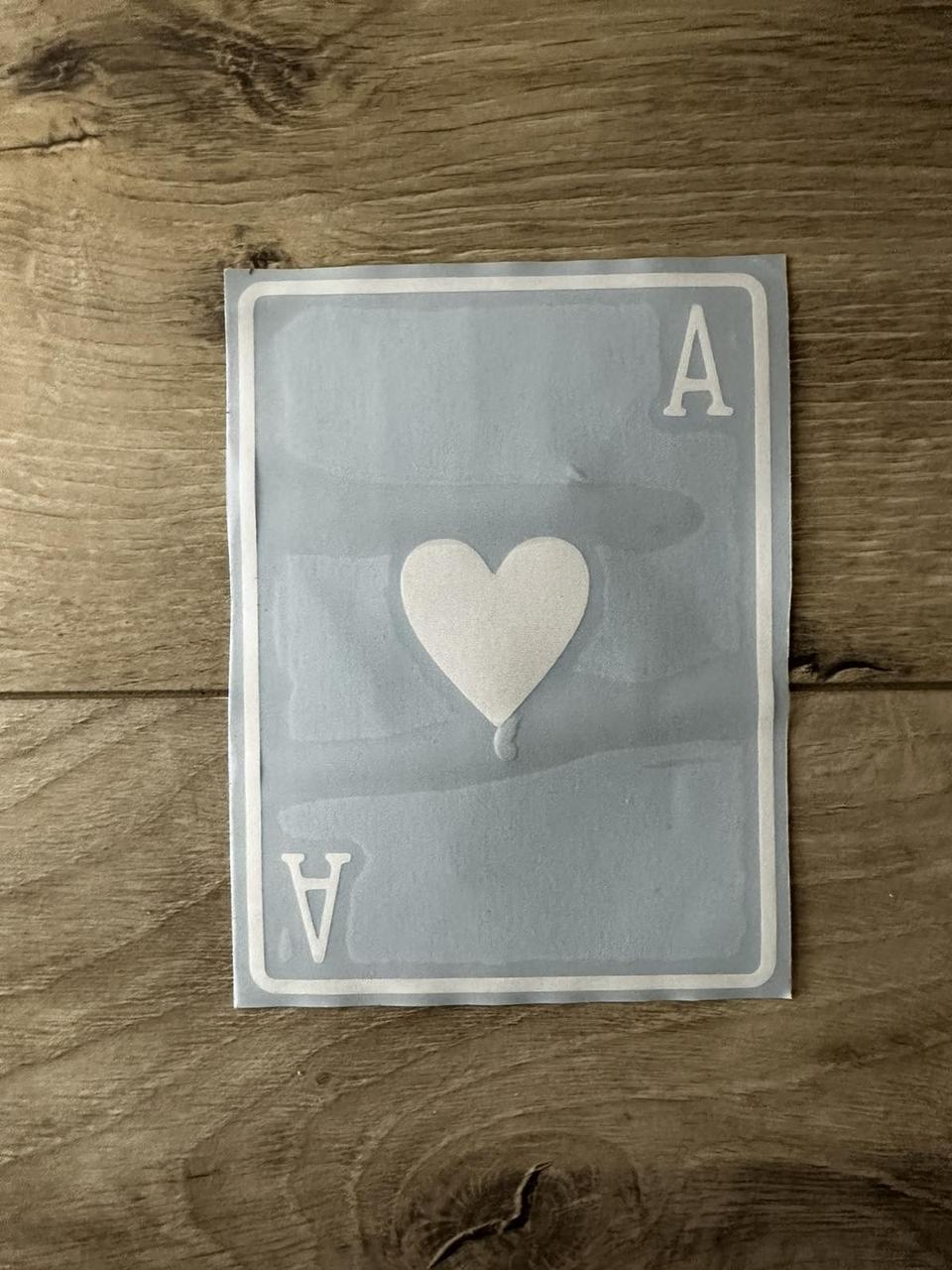 Наклейка виниловая на авто Червяной туз 14х10,5 см Белый (KG-6158)