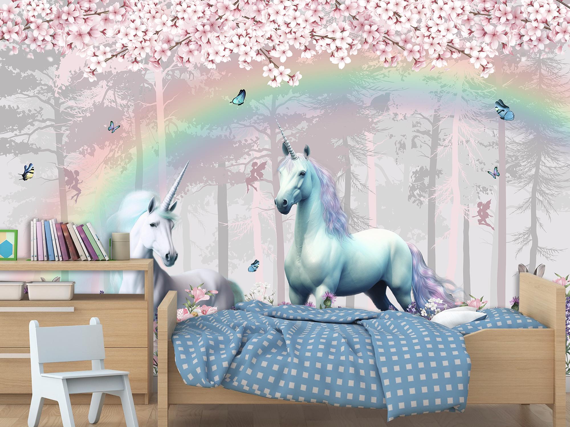 Фотошпалери флізелінові Upstream Єдинороги у зачарованому лісі 345х230 см (S5KID-057/6) - фото 6