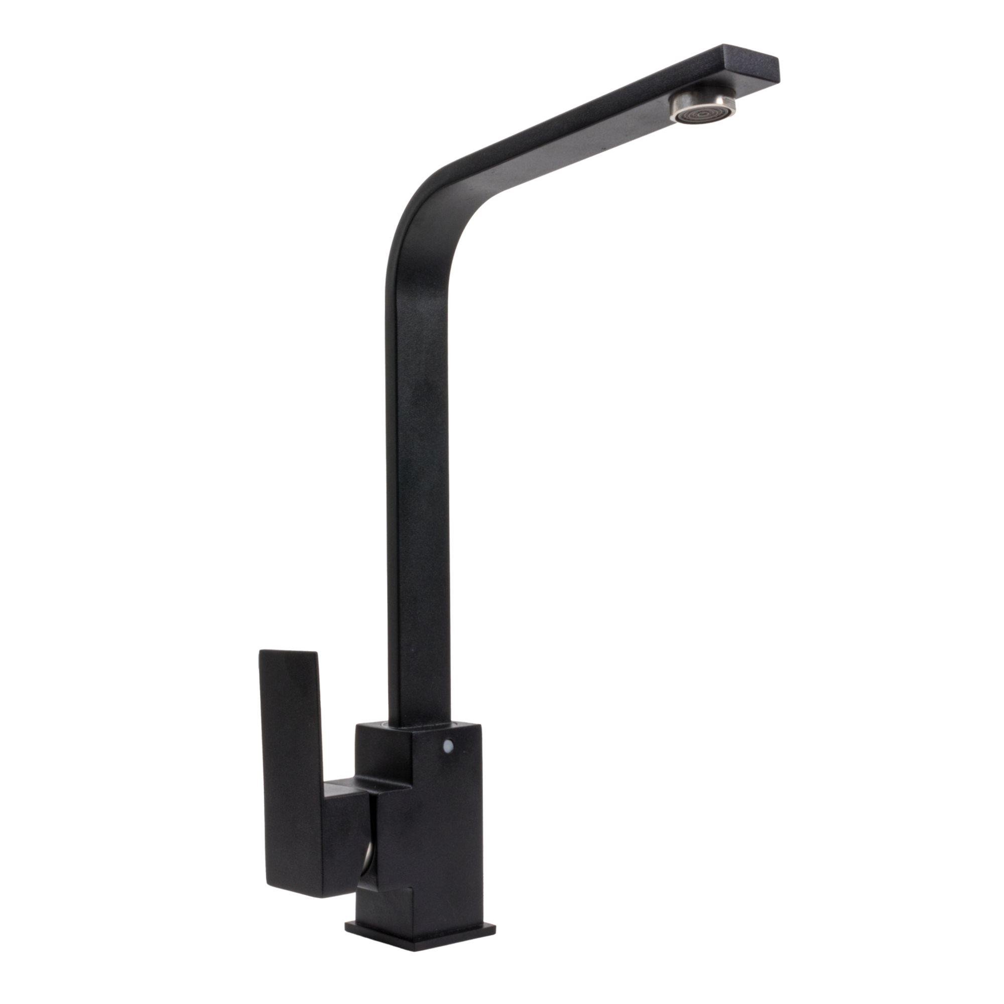 Смеситель кухонный Platinum 179 NES Черный матовый (3007)