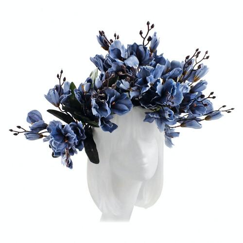 Венок на голову Seta Decor Магнолия (19-877BL) Венок на голову Seta Decor Магнолия (19-877BL)