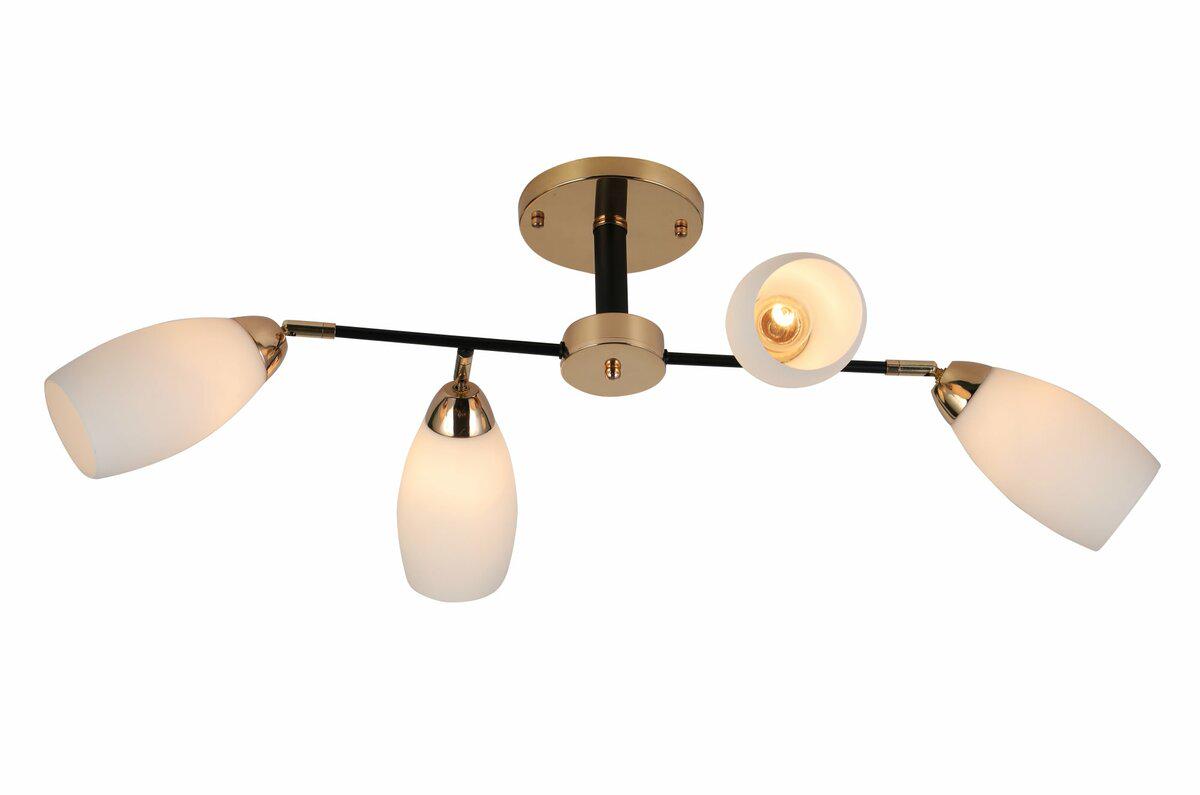 Люстра cтельова Lighthouse SRS-19719/4 GD/Matte black Золотий/Чорний/Білий
