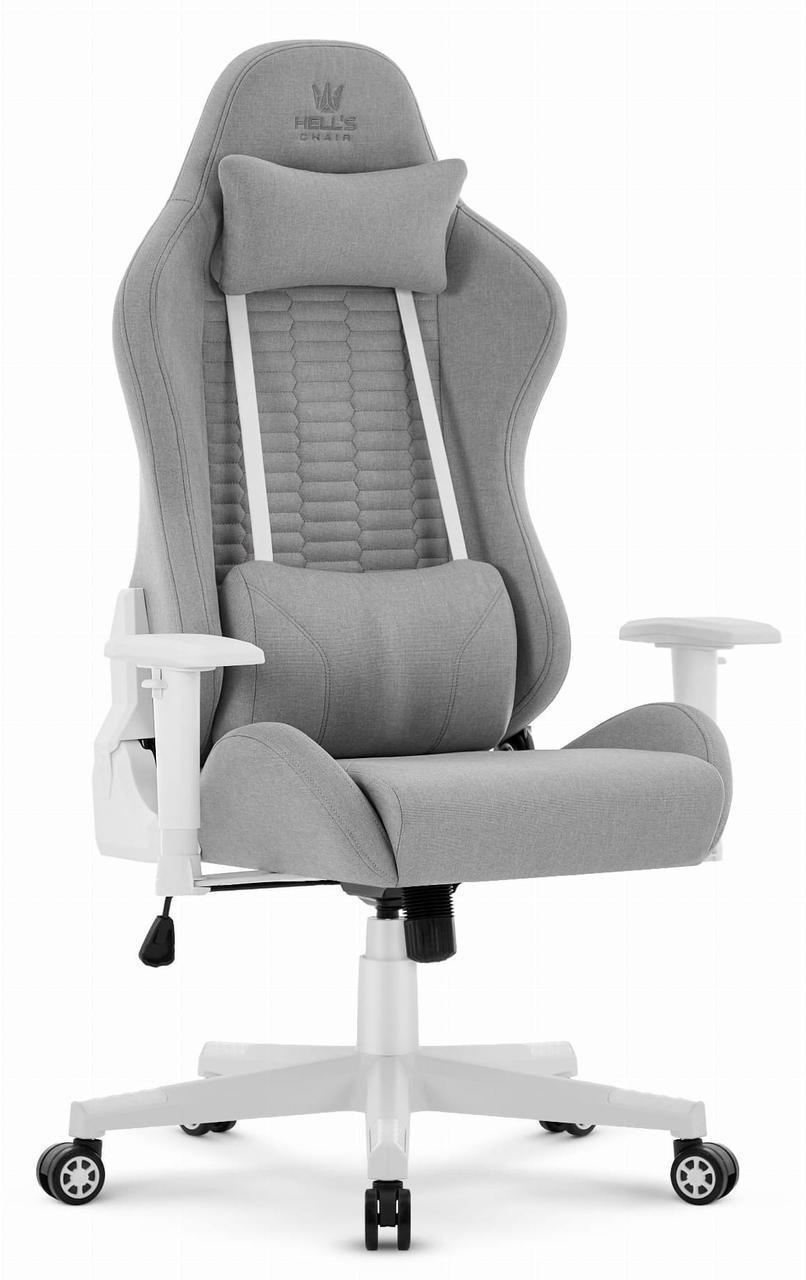 Компьютерное кресло Hell's HC-2000 ткань Grey-White (5907196011665) - фото 1 Компьютерное кресло Hell's HC-2000 ткань Grey-White (5907196011665) - фото 1