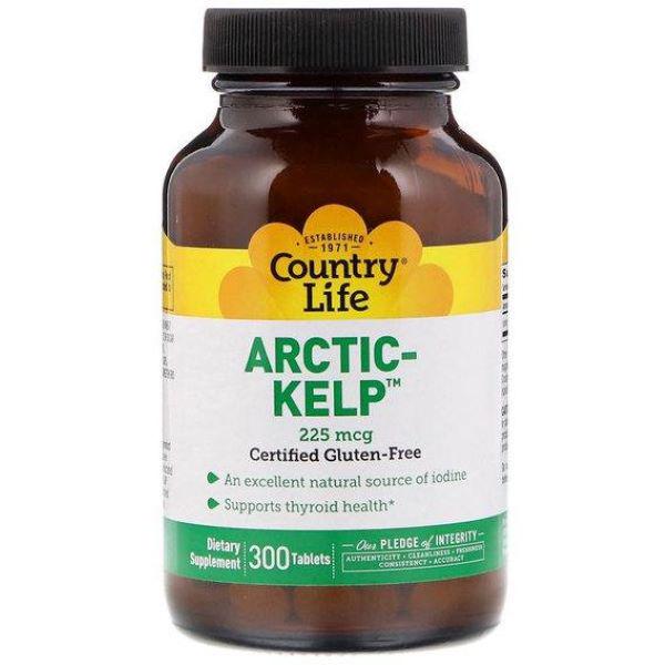Арктична ламінарія Country Life Arctic-Kelp 225 mcg 300 tablets