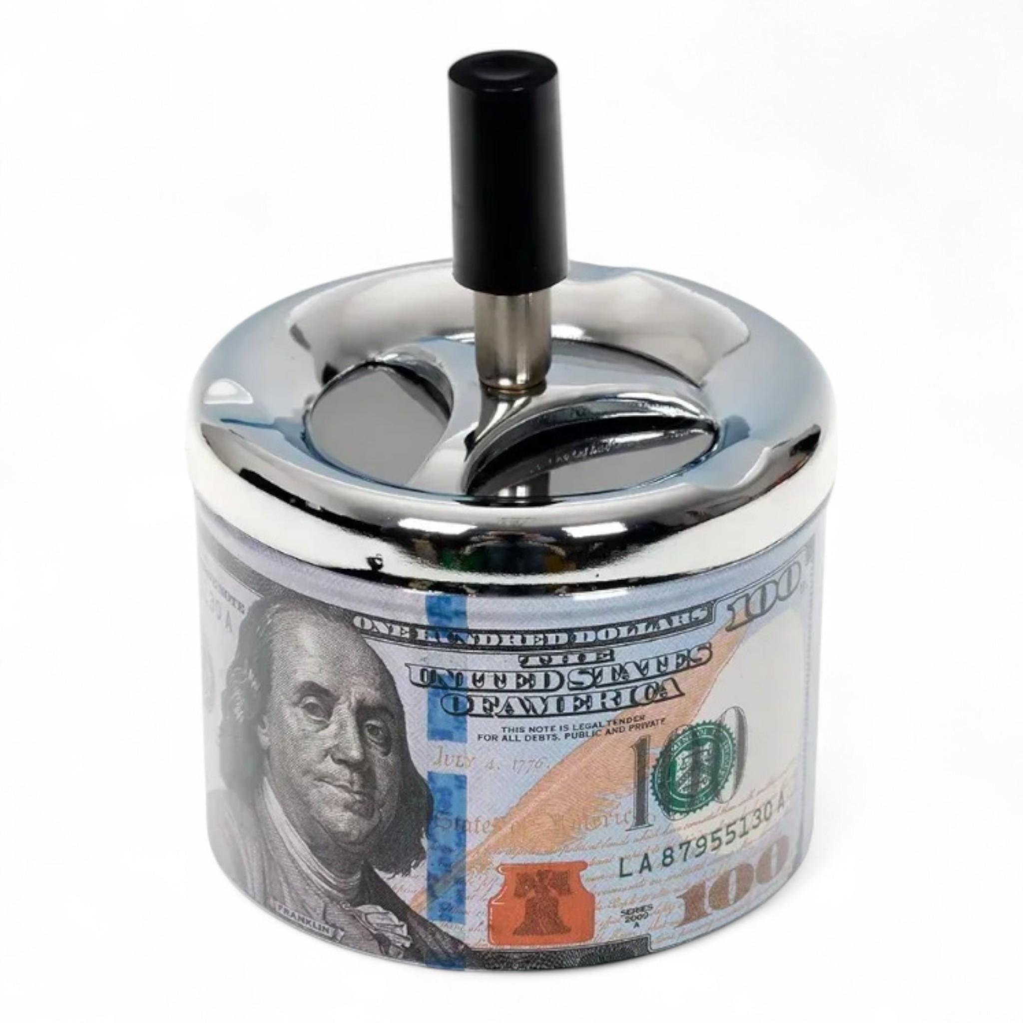 Попільничка металева бездимна Юла ZH-3 100USD d 9 см (A_ZH-3/100USD)