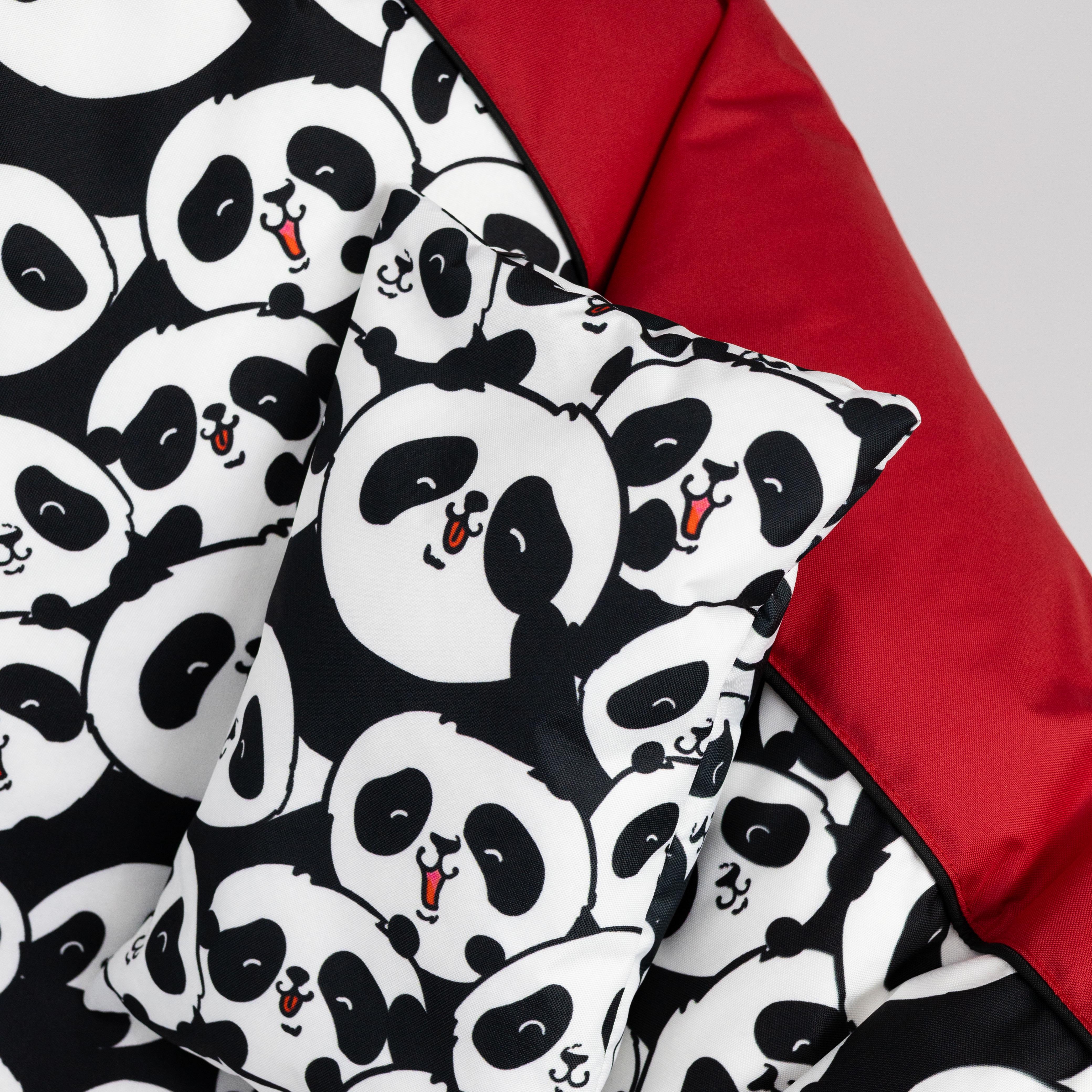 Бескаркасное кресло-мешок и подушечка Flex Oksford Panda с кантиком ХXL 140х100 см (100031) - фото 4