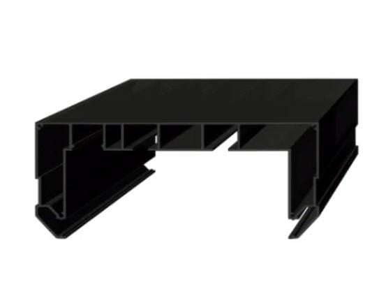 Профиль-карниз скрытый MEGA SENS 10 ArtLine для натяжных потолков алюминиевый 3,2 м Черный (UK17_3,2Черн)