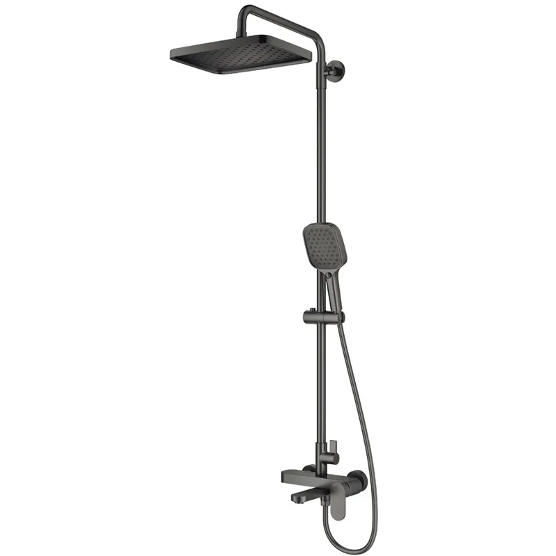 Душевая колонна со смесителем KOER KB-56030-07 3 функции Графитовый (KR5429)