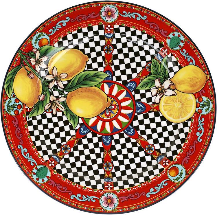 Тарелка фарфоровая Sicilia Limoni 27 см