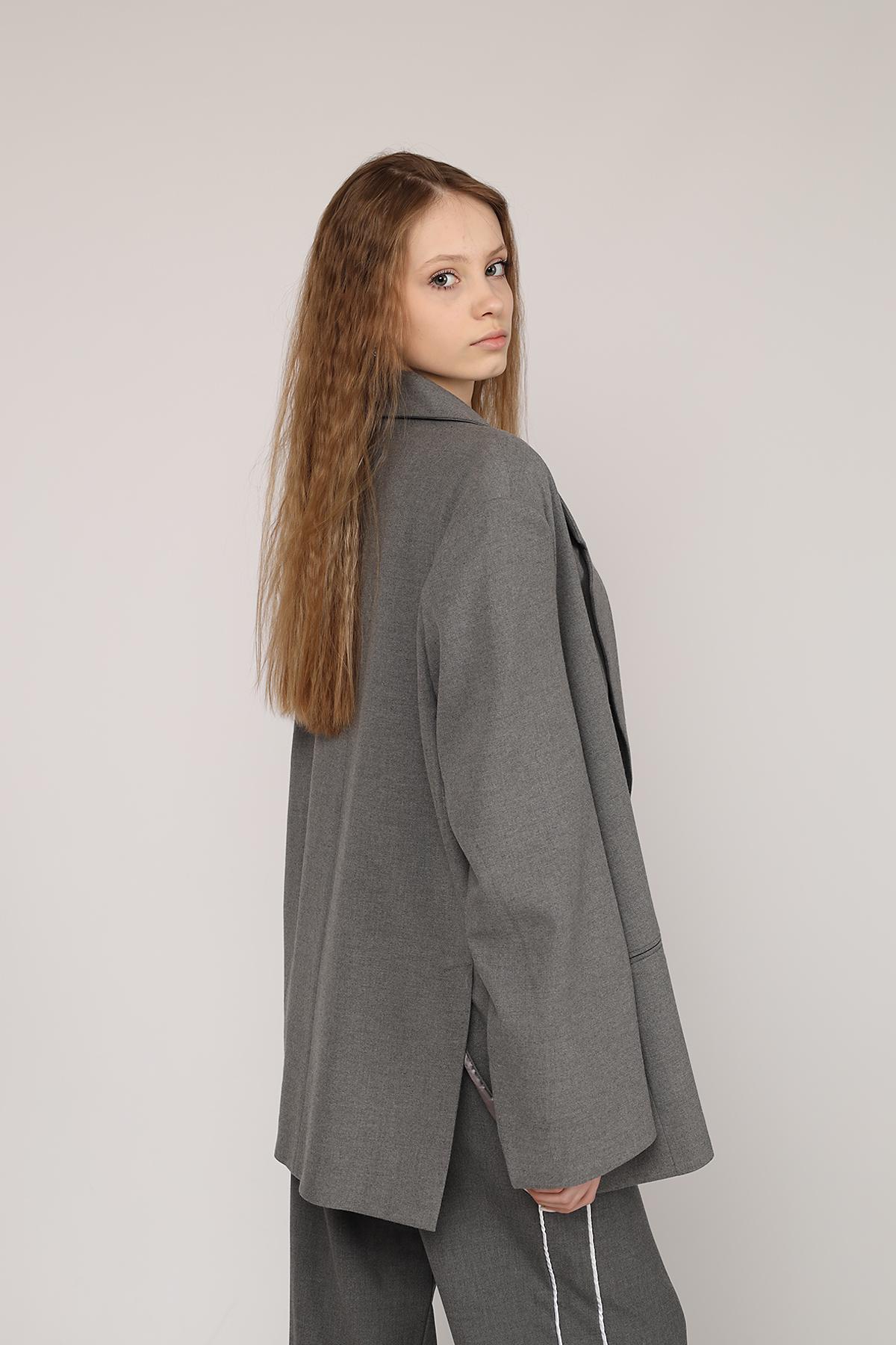 Жакет женский ЦБ-00271850 р. 46 Серый (SKT001049782) - фото 7