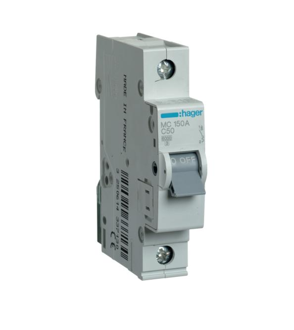 Автоматический выключатель 1P 6 kA C-50A 1M MC150A