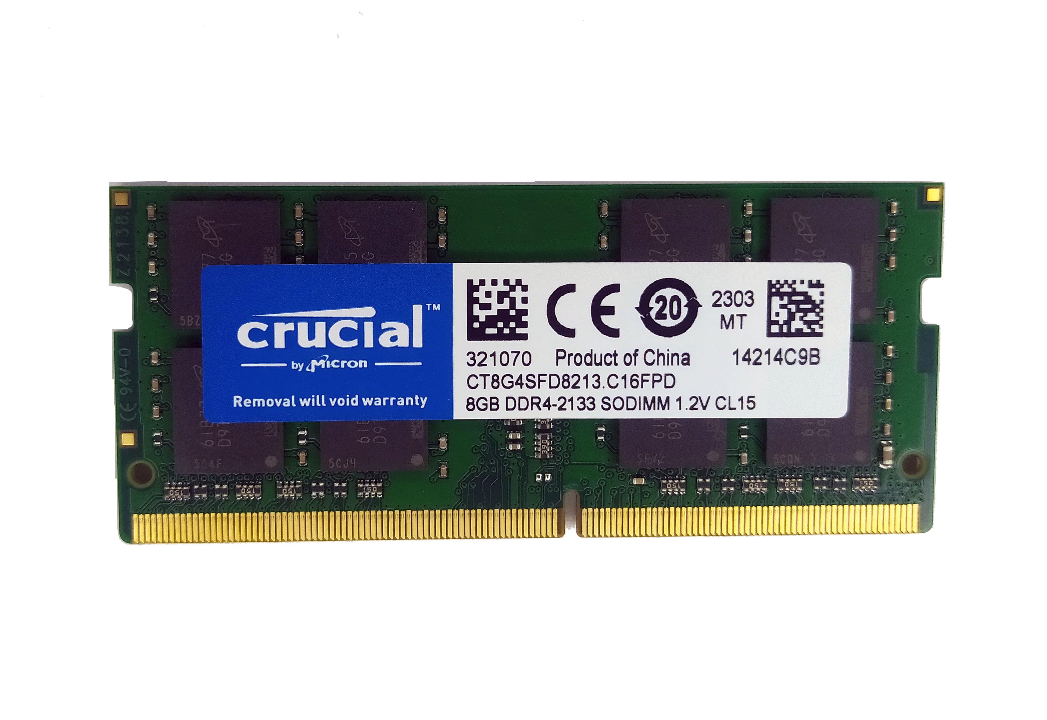 Оперативная память Crucial SO-DIMM 8 Гб DDR4 2133 МГц PC4-17000 (CT8G4SFD8213) - фото 2