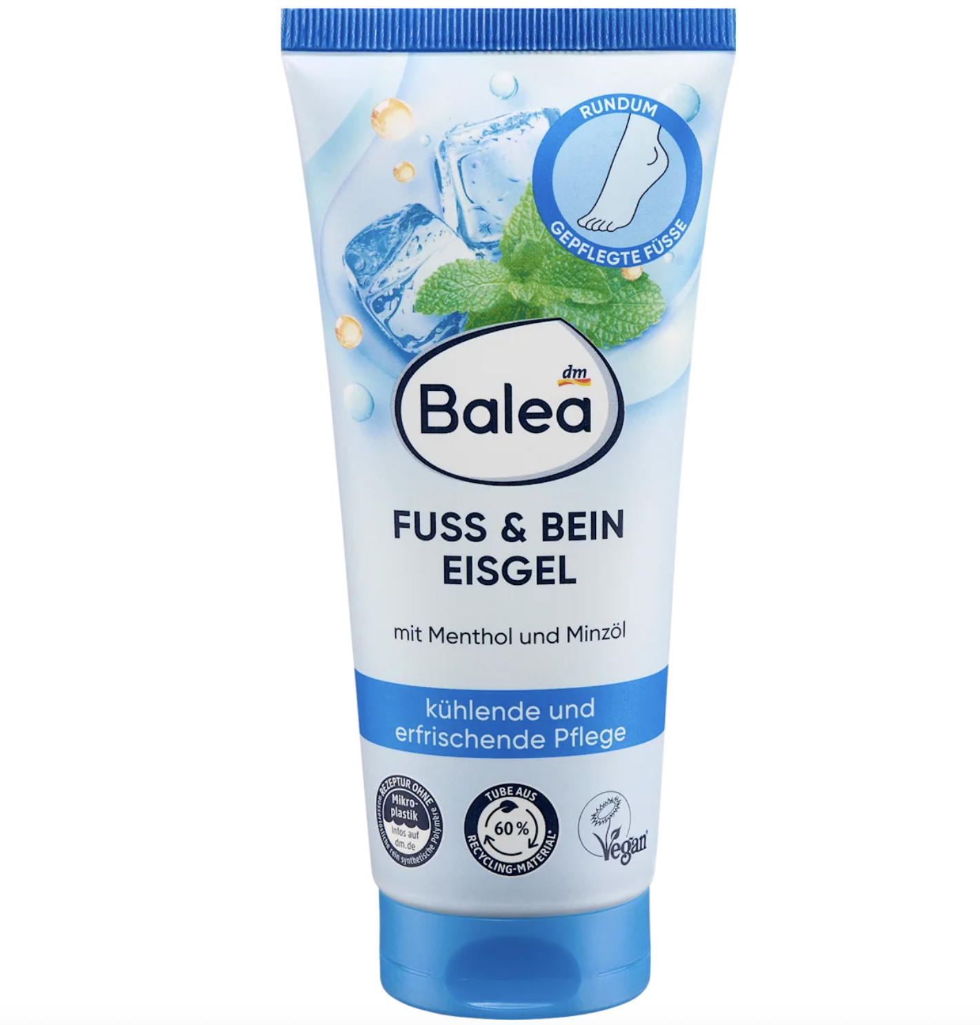 Гель для ног Охлаждающий Balea Fuss & Bein Eisgel с ментолом и мятой 100 мл