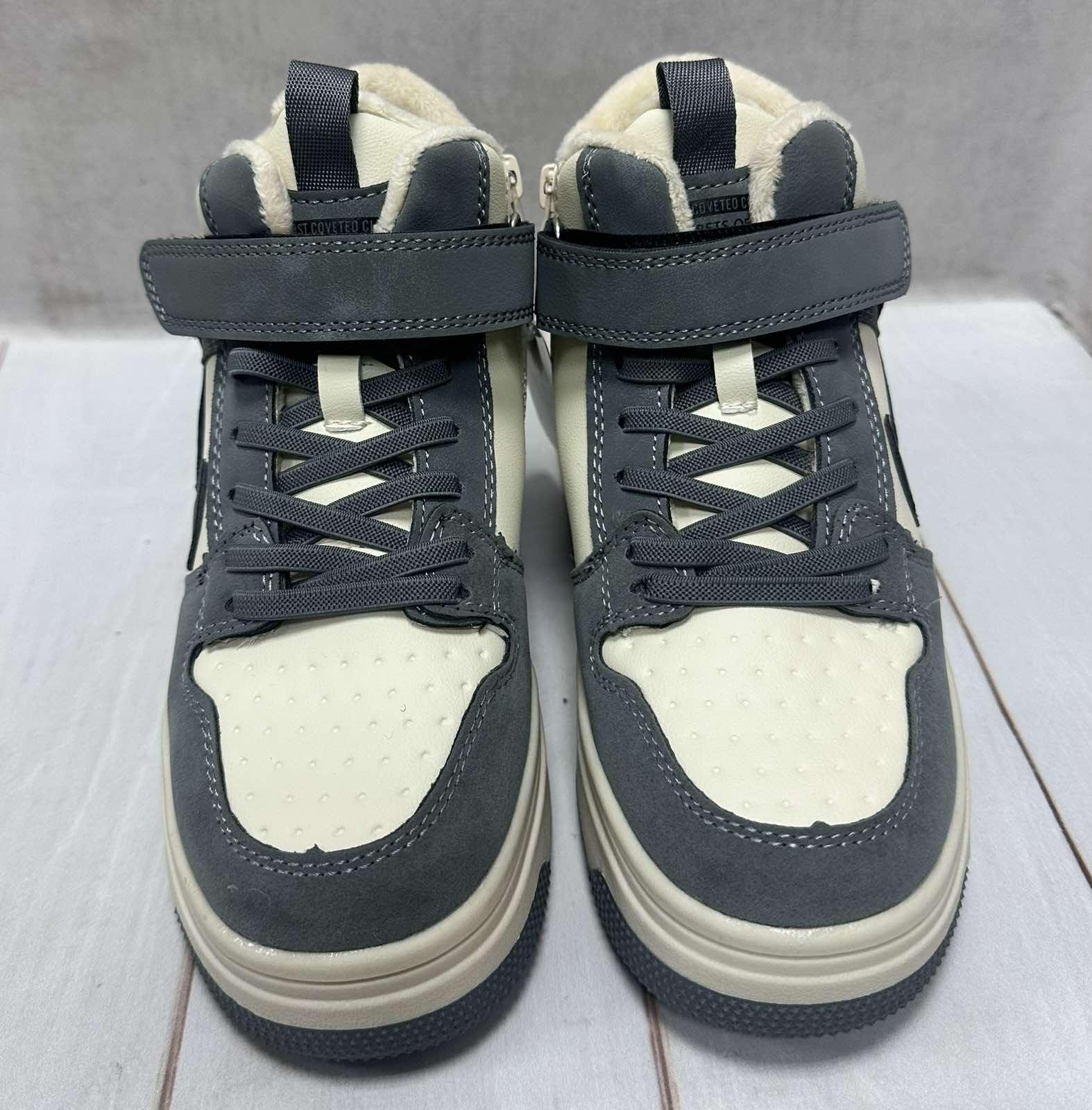 Зимові дитячі кросівки на овчині Bessky р. 34 22 см Сірий - фото 3