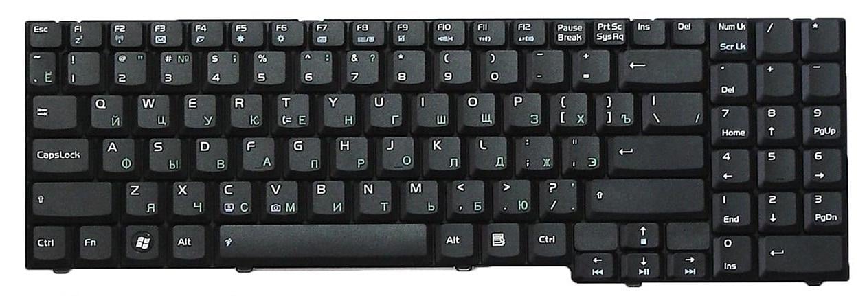 Клавиатура для ноутбука Asus F7 F7Z матовая (04GNED1KRU00)