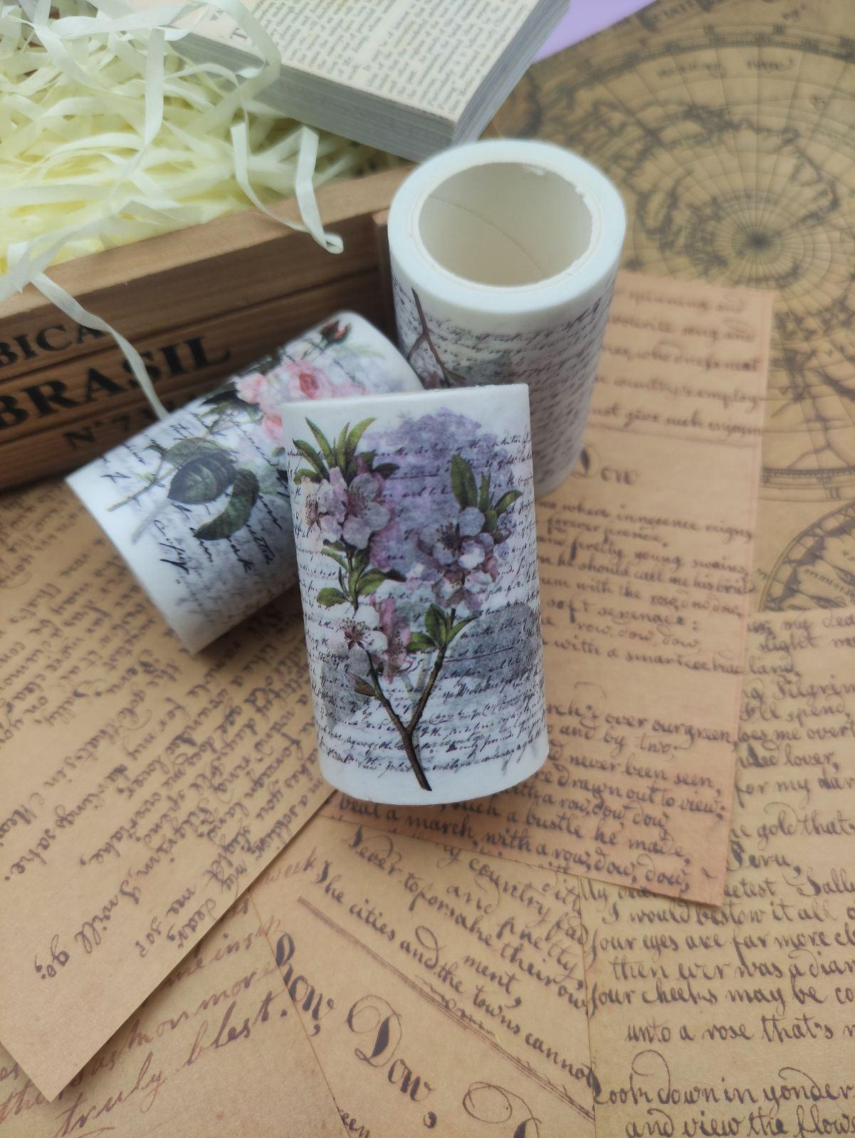 Декоративный скотч для рукоделия и скрапбукинга Flowers Washi Tape Panalisa 5 м (45319850) - фото 6