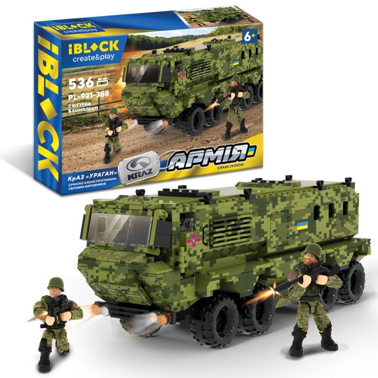 Конструктор Армія КрАЗ Ураган PL-921-388 37x25,5x6 см 536 деталей (MTT-155864)