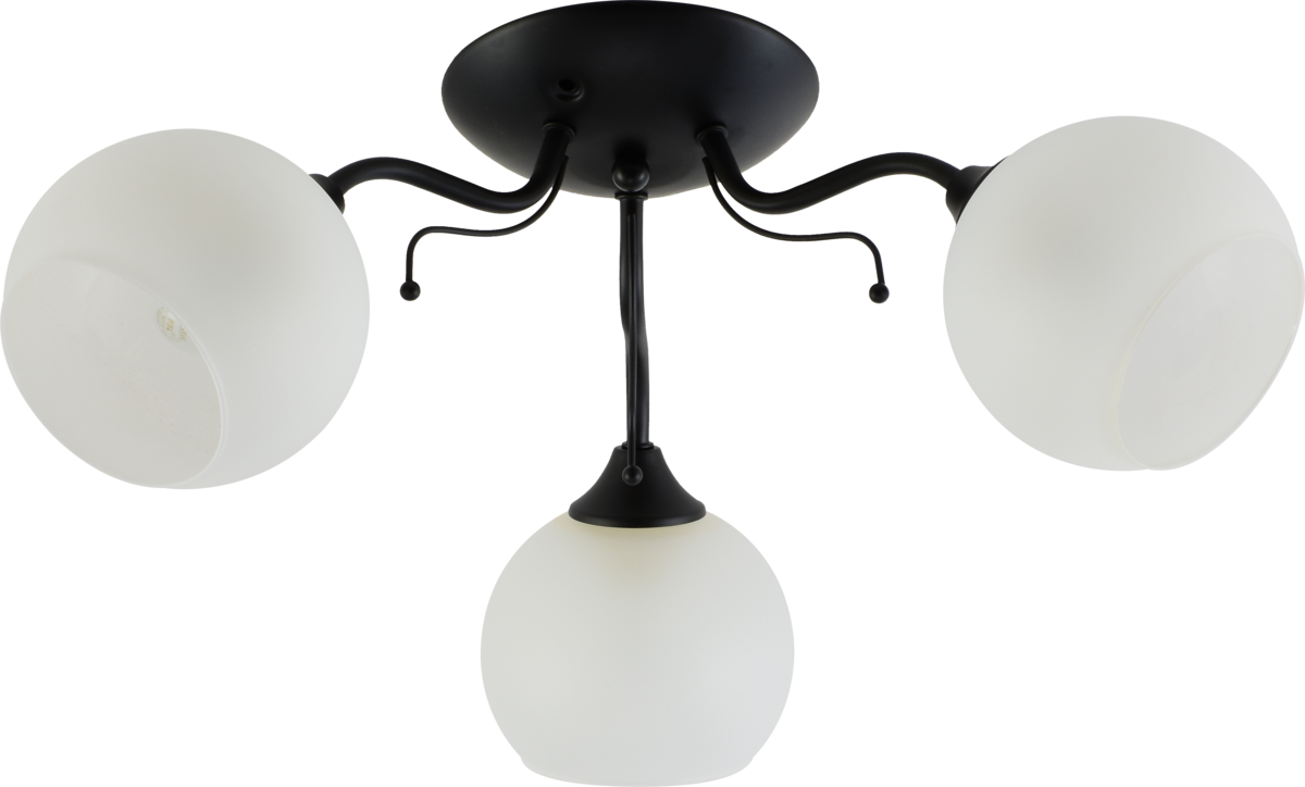 Люстра потолочная Light House SRS-20759/3 белые плафоны Черный