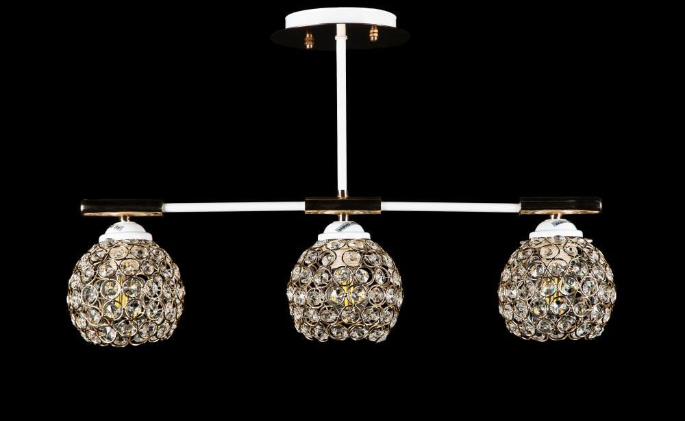 Люстра с плафонами Ray L9804A/3 WHI+FG (IR006329)