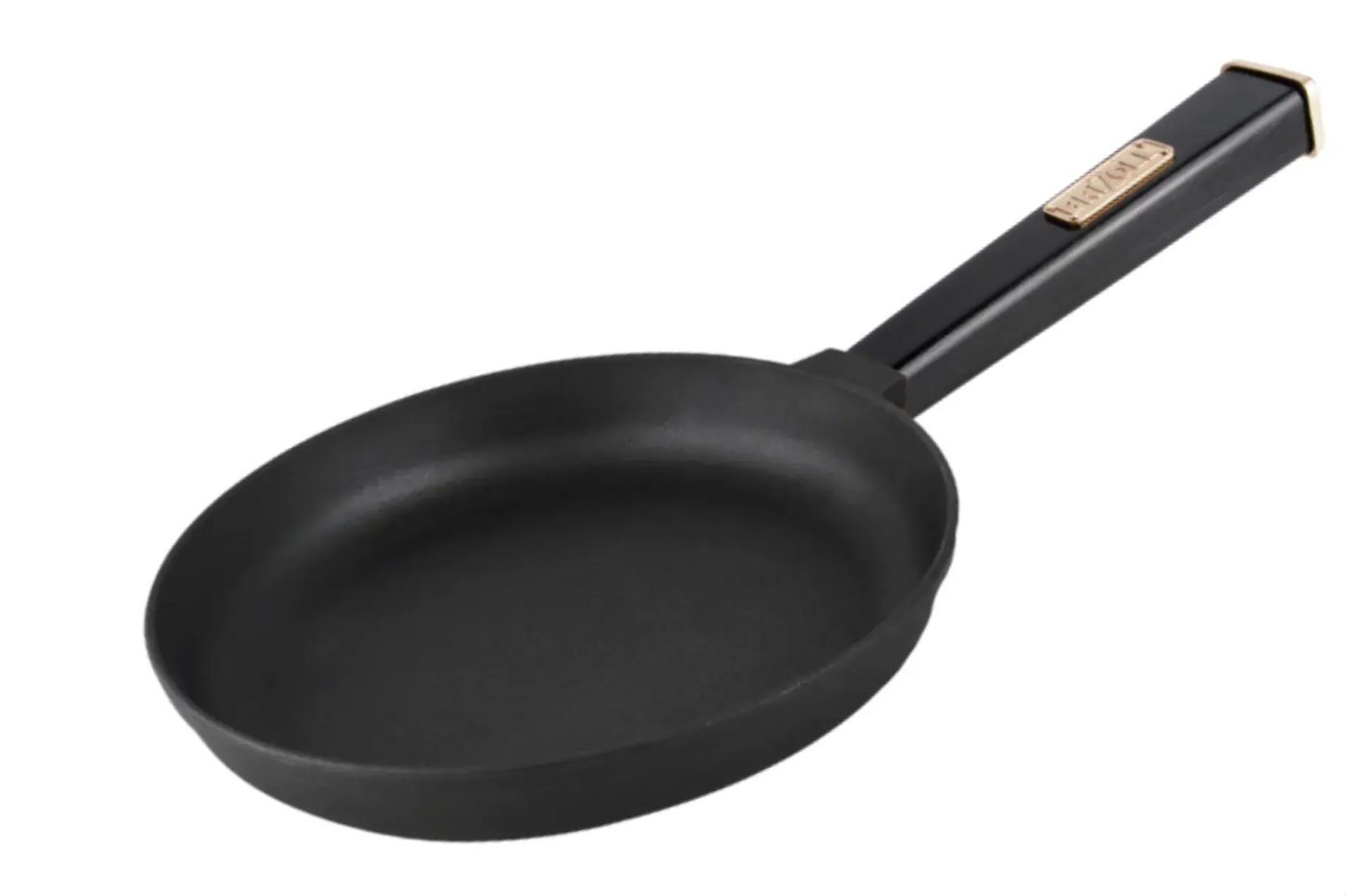 Сковорода чугунная Brizoll Optima классическая удобная 220х40 мм Black (O2240-P1)