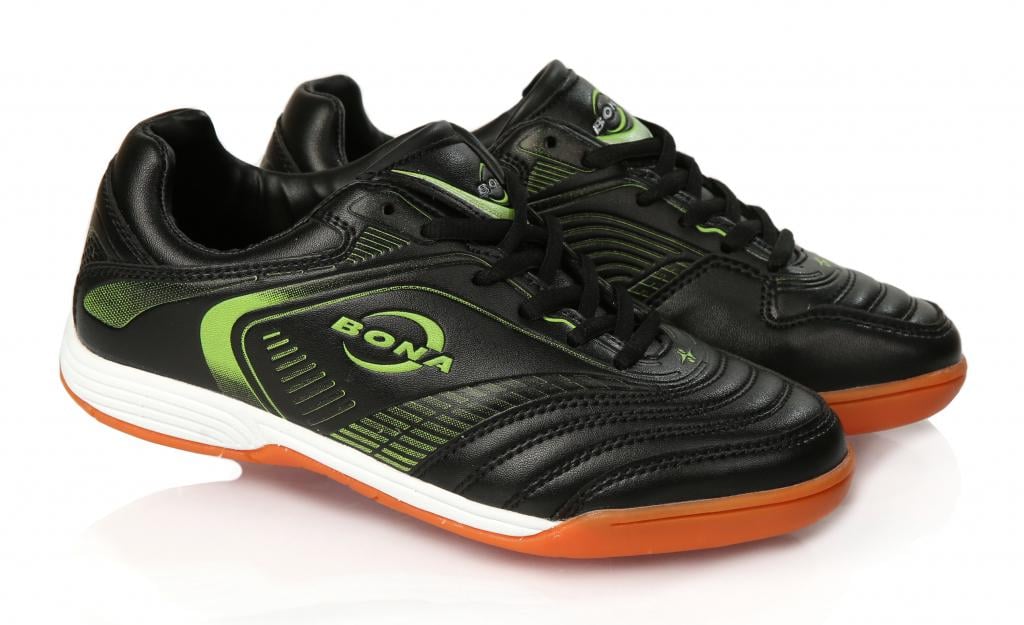 Кроссовки Bona для мальчиков 809 экокожа р. 39 Черно-салатовый