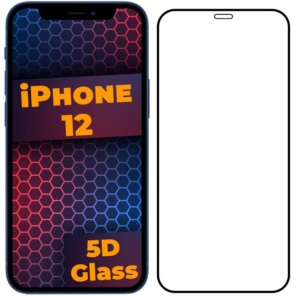 Стекло 5D iPhone 12 защитное Full Glue (19103)