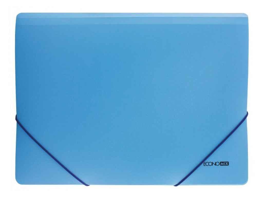 Папка на резинке Economix пластиковая А4 фактура апельсин Голубой (E31633-11)