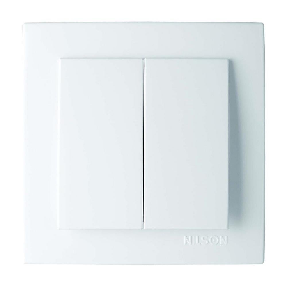 Вимикач двоклавішний Nilson Touran Білий (27550758)