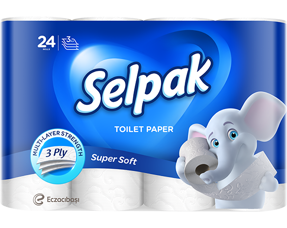 Туалетная бумага Selpak Pro Premium 3-слойной целлюлозы 24 рулона