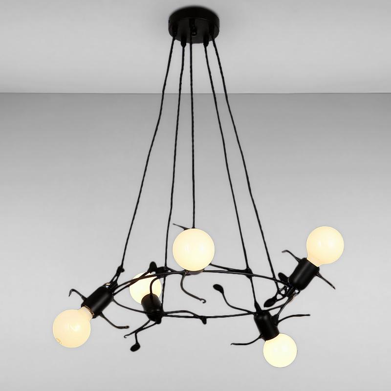 Люстра підвісна Light House LS-16310-5S BK на п'ять ламп Чорний