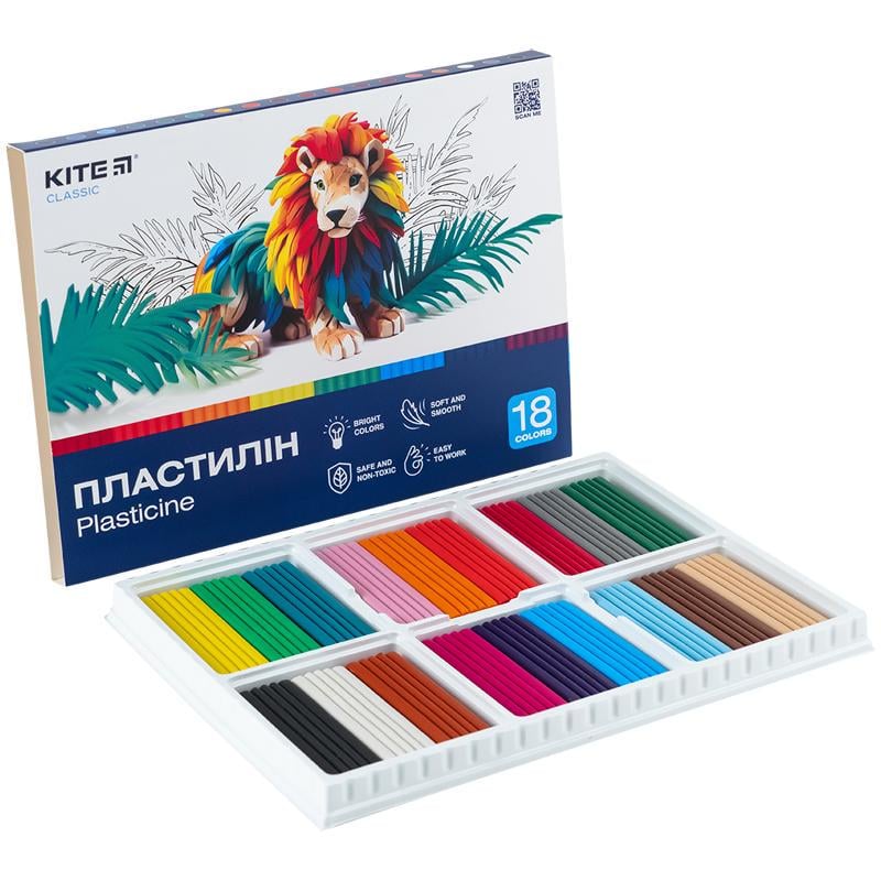 Пластилин KITE Classic 18 цветов 360 г (K-085)