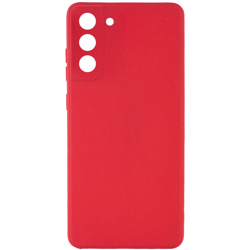 Противоударный силиконовый чехол Epik для Samsung Galaxy S21 FE Candy Full Camera Красный/Camellia
