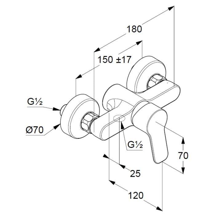 Набор смесителей для ванны Kludi PureEasy 378450565 Хром (166094) - фото 2 Набор смесителей для ванны Kludi PureEasy 378450565 Хром (166094) - фото 2